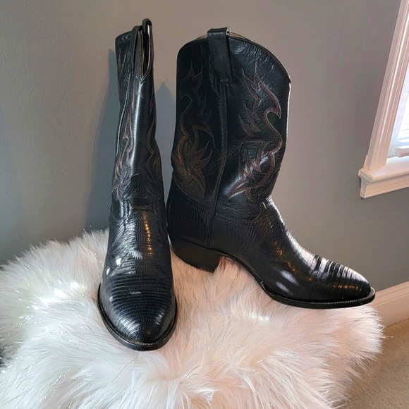 Genuine Lizard Cowboy Boots - Picture 4 of 12